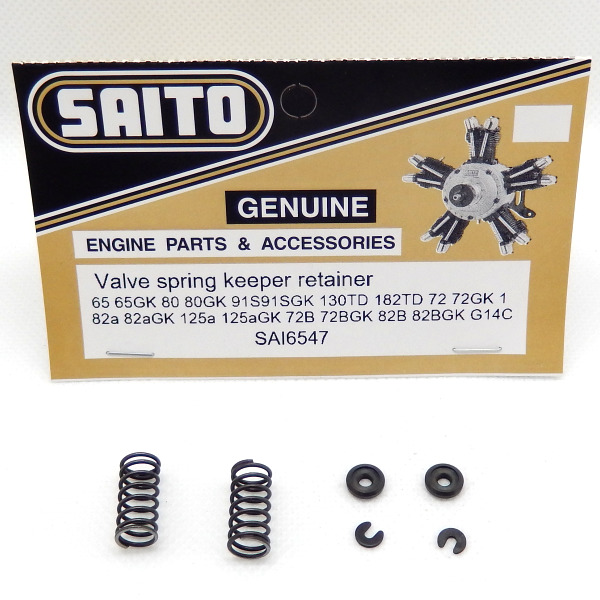 SAITO SAI6547 Kit ressorts coupelles et clips de soupape 65 80 91S 130TD 182TD 72 82 125 G14C