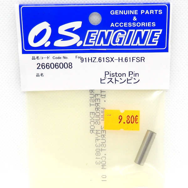 O.S. 26606008 Axe de piston 91HZ.61SX-H.61FSR